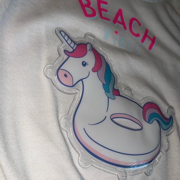 Toddler Girls Unicorn Float Tank Top Shirt - Picture 2 of 4